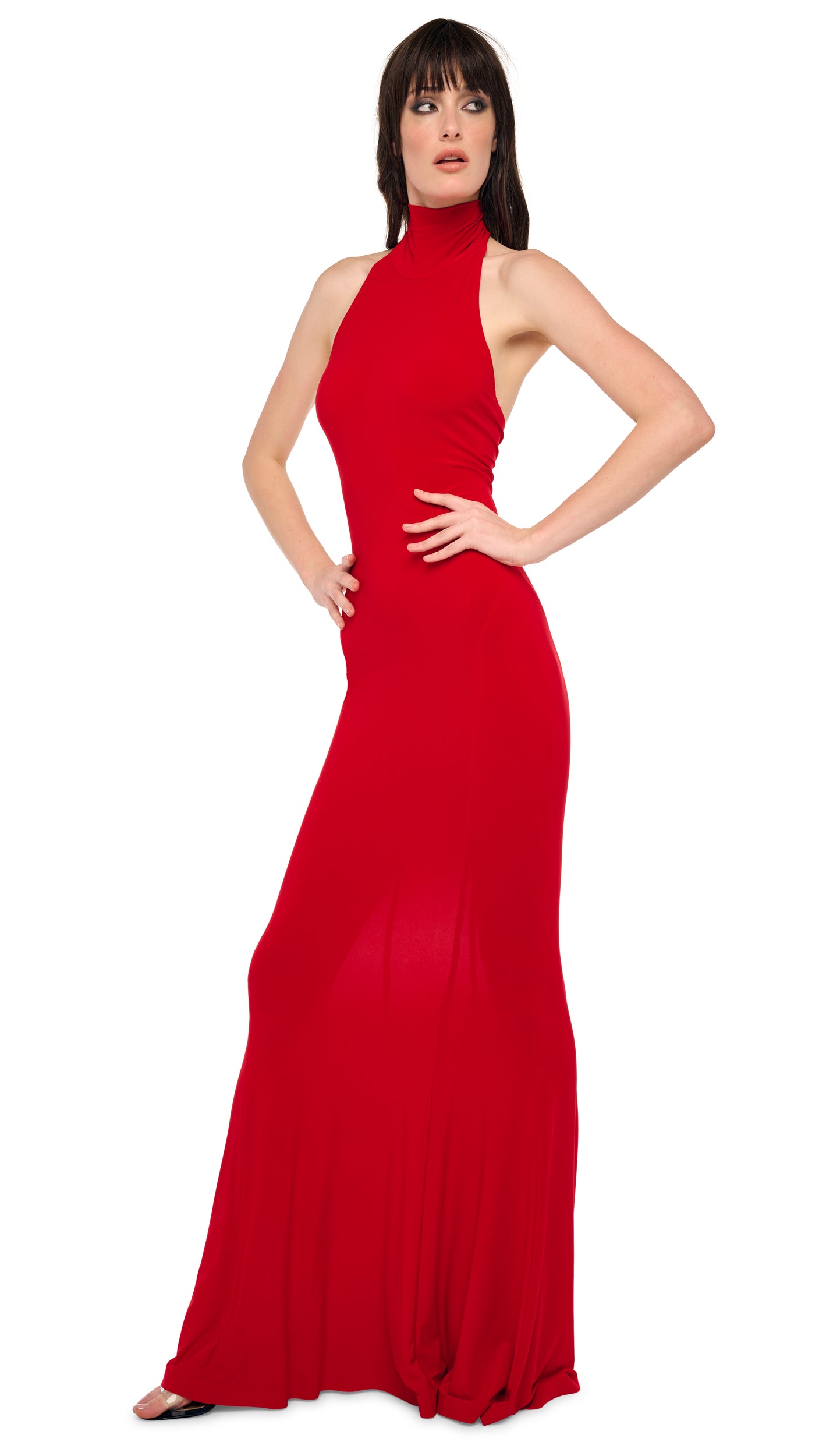 norma kamali red fishtail dress Norma Kamali x REVOLVE Strapless Shirred Front Fishtail Gown in Red