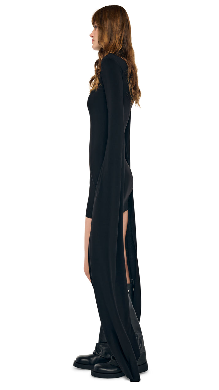 RIBBON SLEEVE TURTLENECK MINI DRESS #3