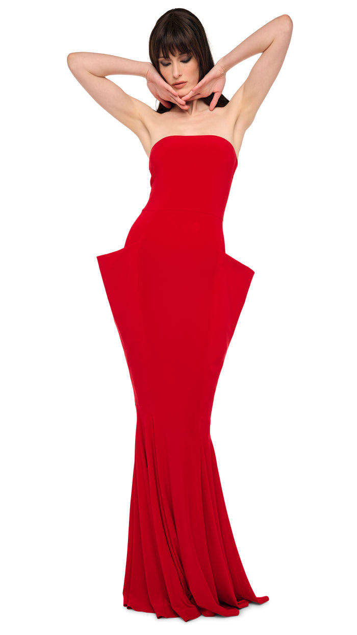 STRAPLESS WING FISHTAIL GOWN #6