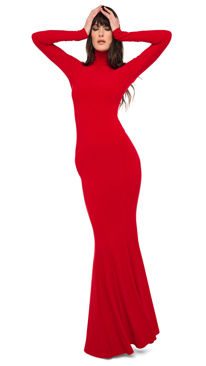 LONG SLEEVE TURTLE FISHTAIL GOWN #4