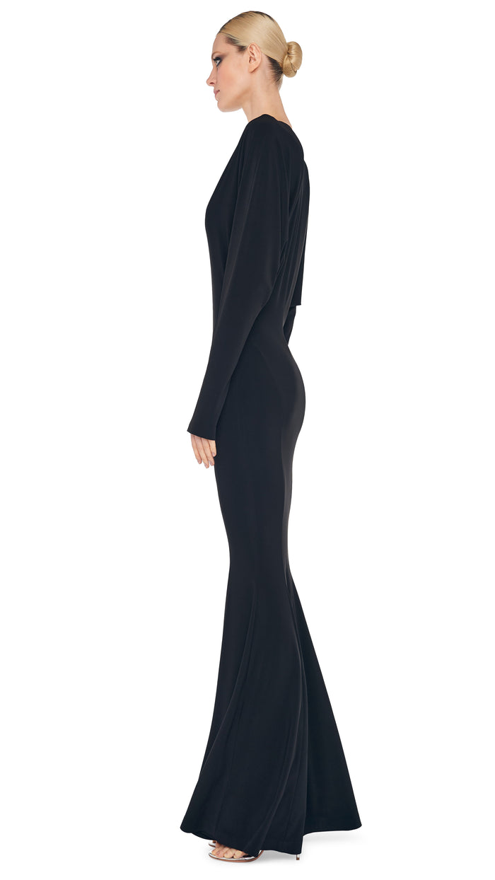 DOLMAN V NECK FISHTAIL GOWN #2