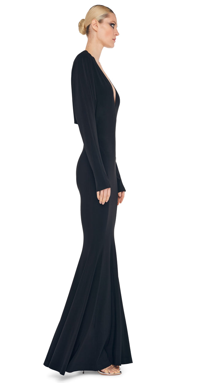 DOLMAN V NECK FISHTAIL GOWN #4