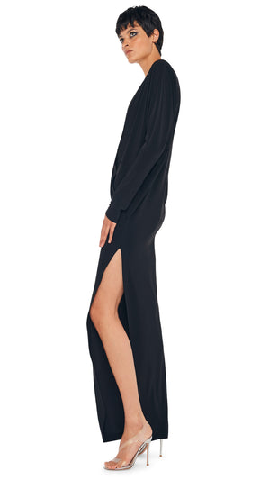 DOLMAN WRAP GOWN W/ SIDE SLIT #2 Thumbnail