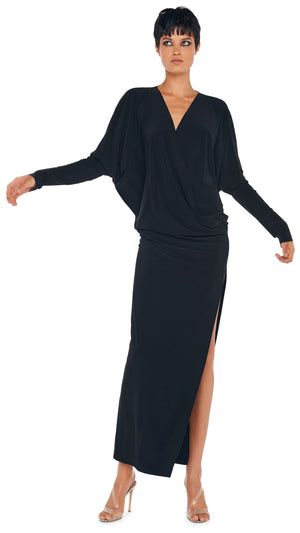 DOLMAN WRAP GOWN W/ SIDE SLIT #6 Thumbnail