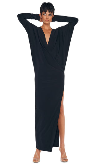 DOLMAN WRAP GOWN W/ SIDE SLIT #7 Thumbnail