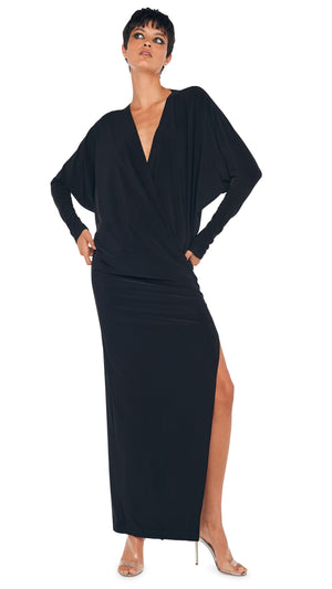 DOLMAN WRAP GOWN W/ SIDE SLIT #3 Thumbnail