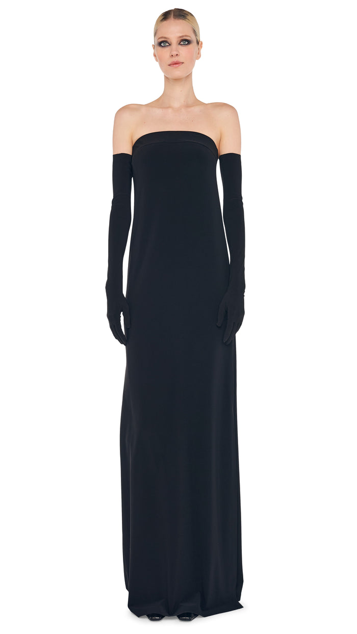 STRAPLESS TAILORED SIDE SLIT GOWN #1