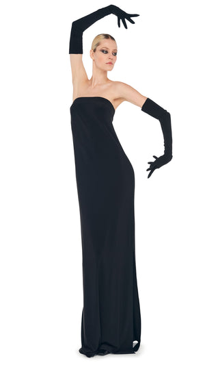 STRAPLESS TAILORED SIDE SLIT GOWN #6 Thumbnail