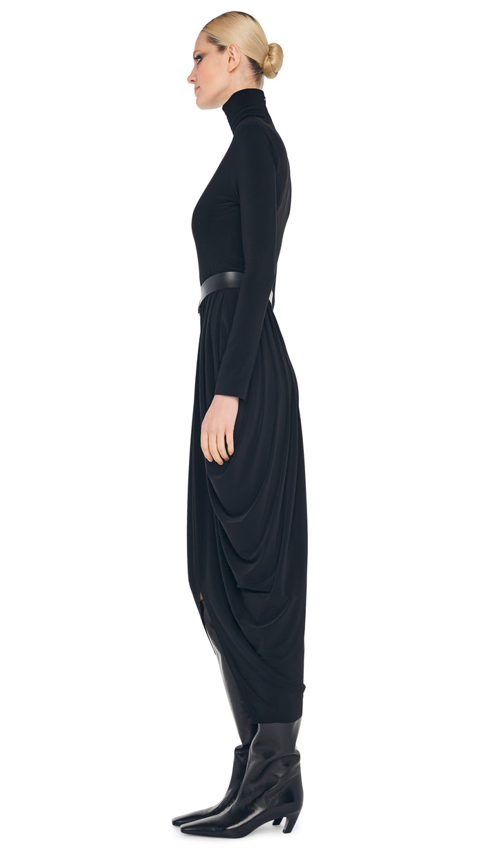 LS TURTLENECK WATERFALL DRESS #2