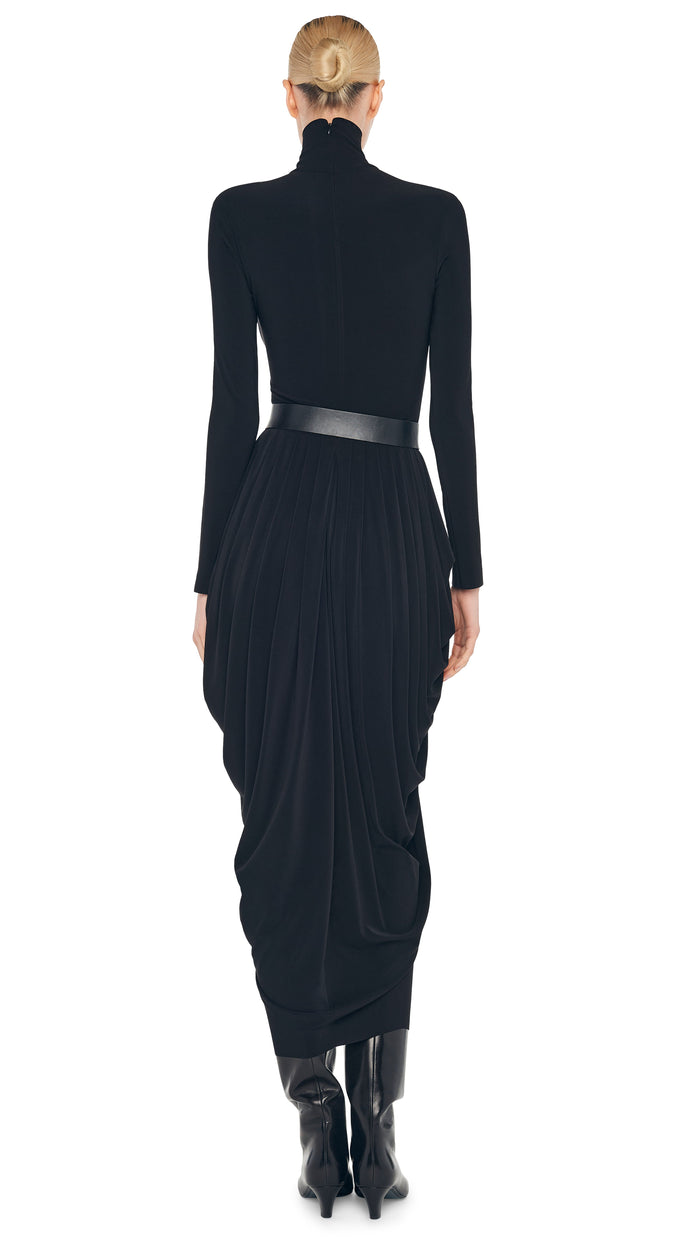 LS TURTLENECK WATERFALL DRESS #3