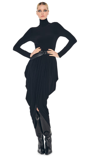 LS TURTLENECK WATERFALL DRESS #8 Thumbnail