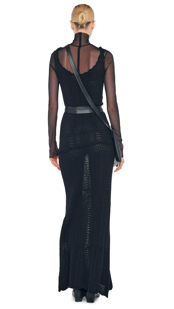 SCOOP NECK TANK CROCHET LONG DRESS #3