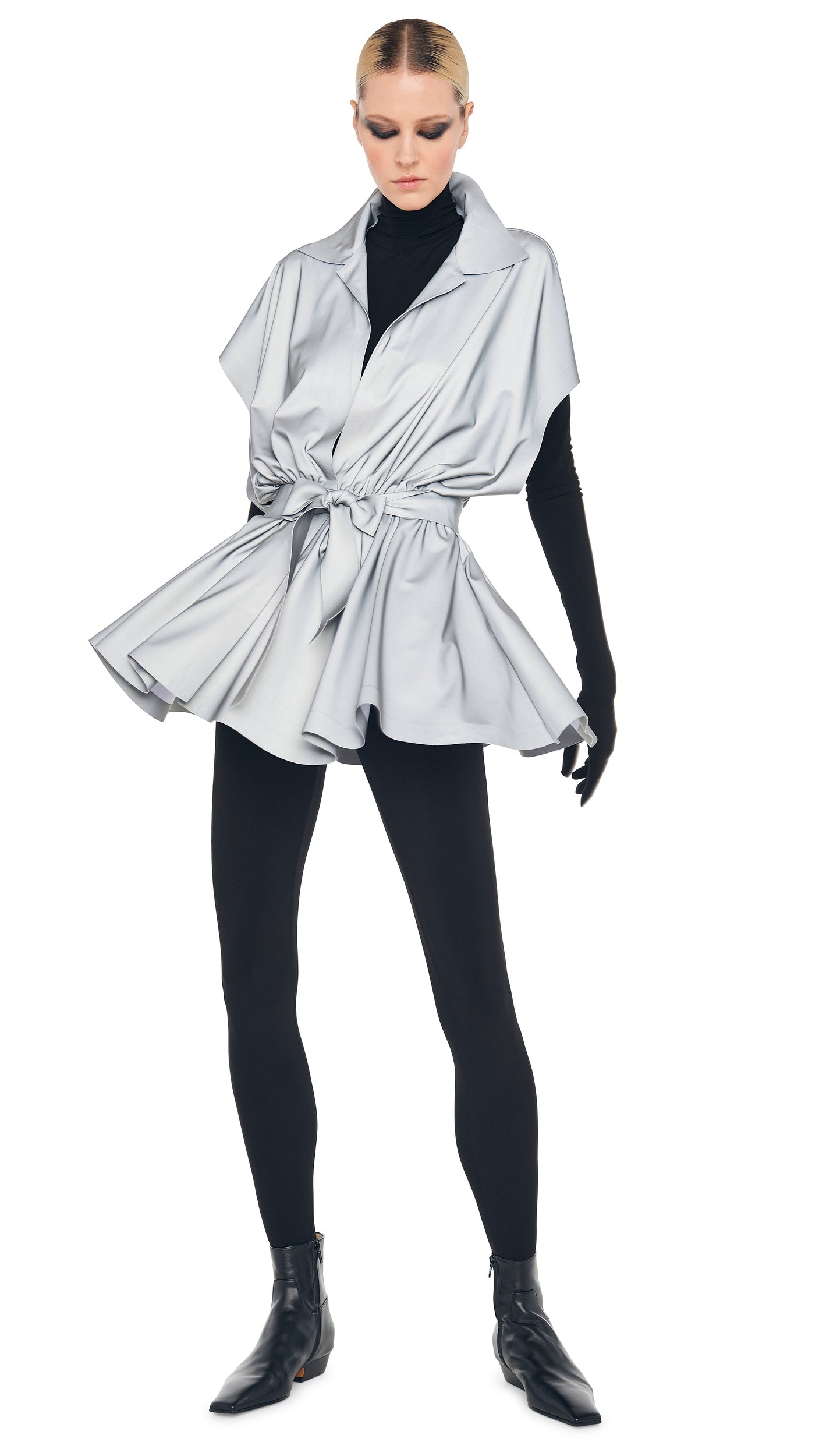 norma kamali flared mini dress Norma Kamali Belted Flared Mini Dress | Pink