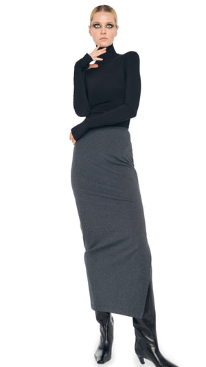 SIDE SLIT MIDCALF SKIRT #5 Thumbnail