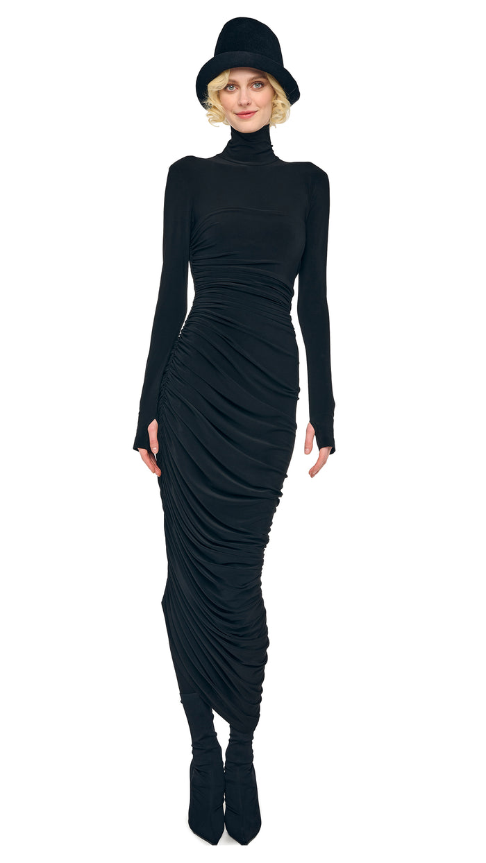 LS TURTLENECK STRAPLESS DIANA GOWN W/ CATSUIT #1