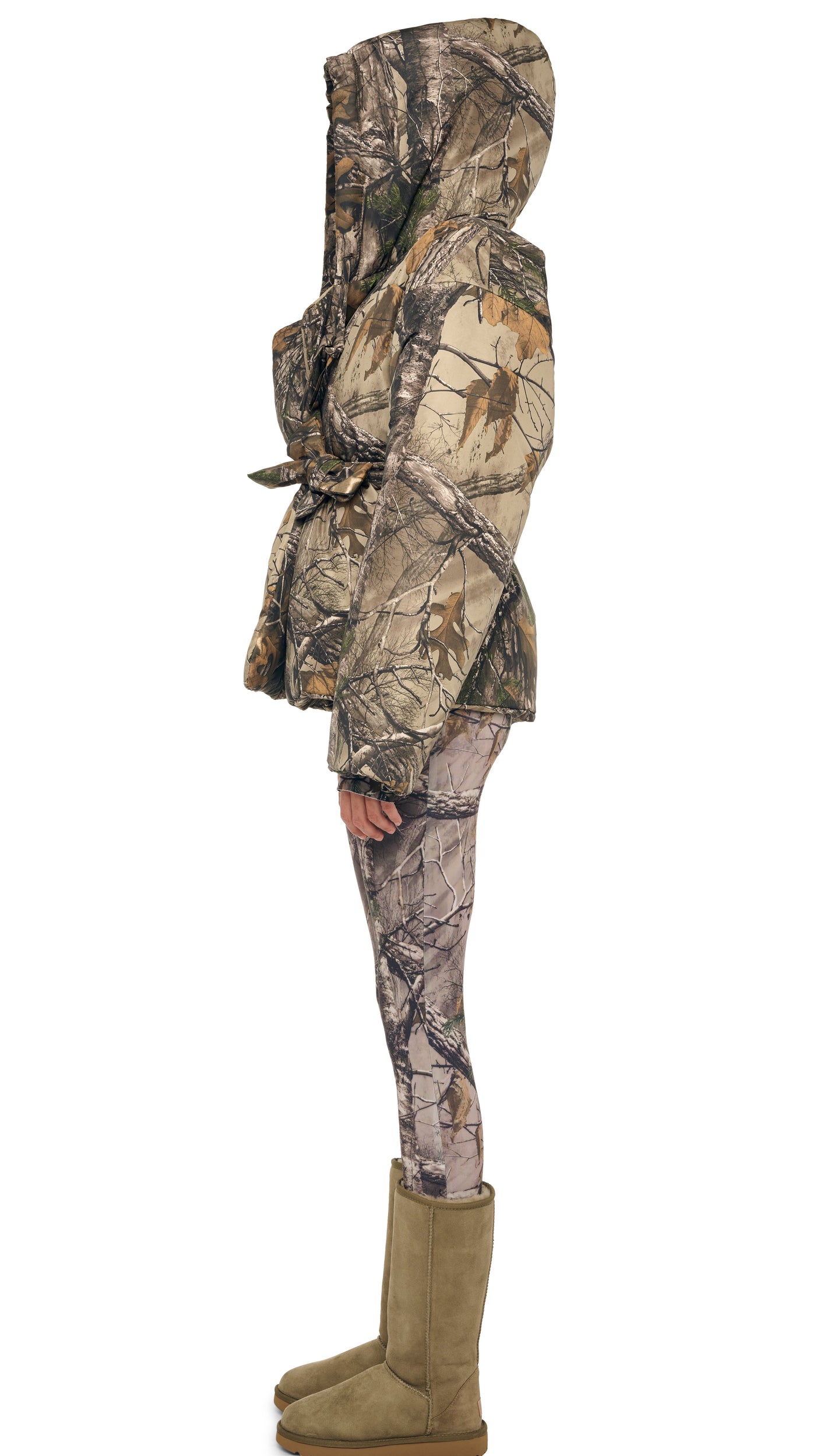 Jacket Sleep Tree HOODED SLEEPING BAG JACKET W/ DRAWSTRINGS – Trees – Norma Kamali