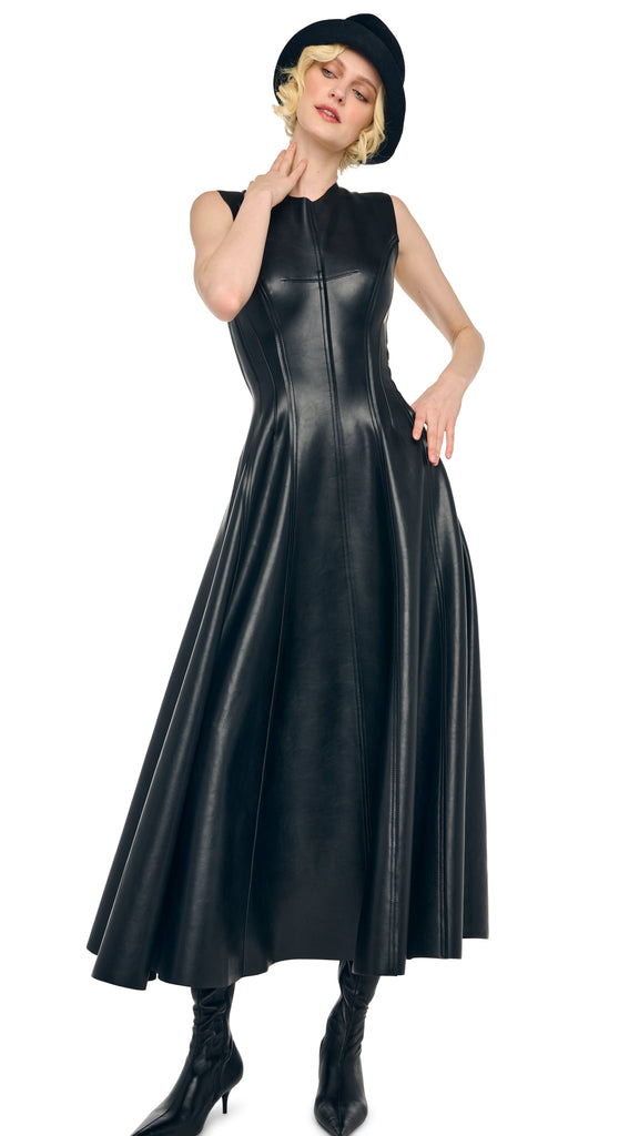 SLEEVELESS LONG GRACE DRESS – Black – Norma Kamali