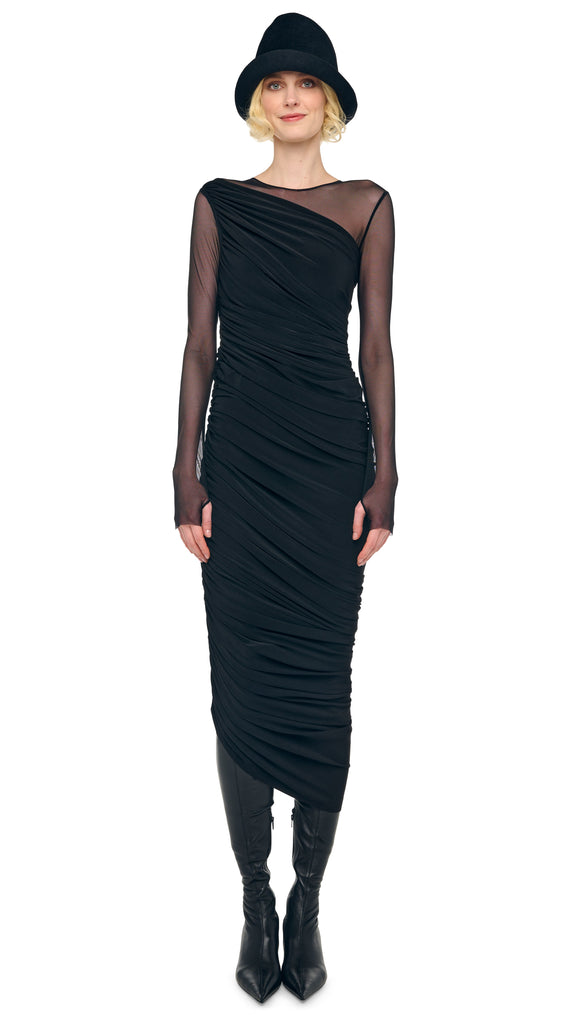 fitted lace wedding dress Norma Kamali Diana Legging Gown - Black