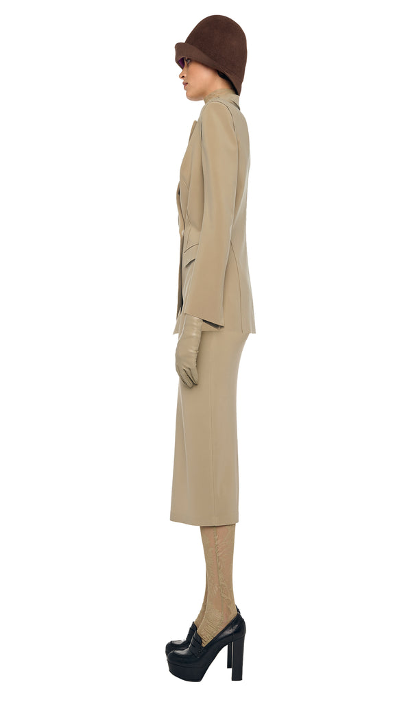 CLASSIC DOUBLE BREASTED JACKET – Elm – Norma Kamali