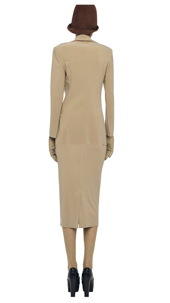 CLASSIC DOUBLE BREASTED JACKET – Elm – Norma Kamali