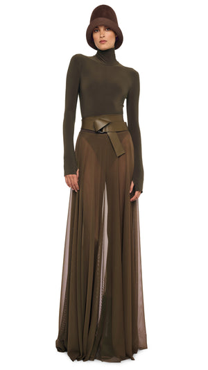 FLARED SKIRT TO FLOOR W/ LEGGING W/ FOOTIE #4 Thumbnail