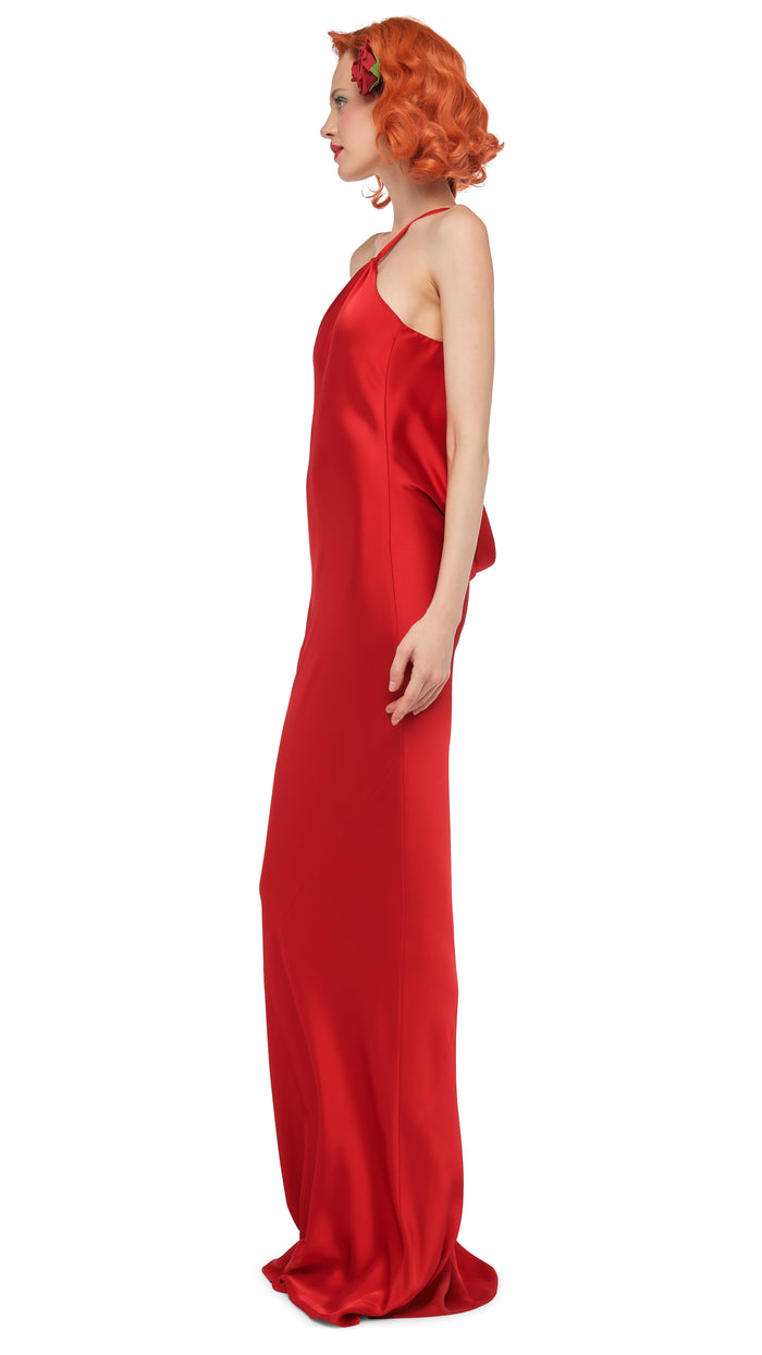 ONE SHOULDER BIAS GOWN