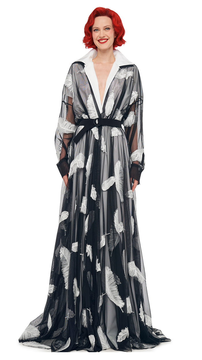 SUPER OS BF NK SHIRT FLARED GOWN #1