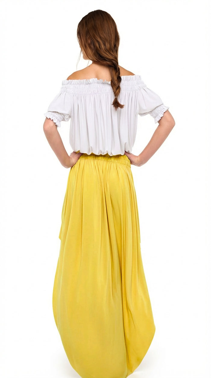 HI LOW PEASANT SKIRT #3