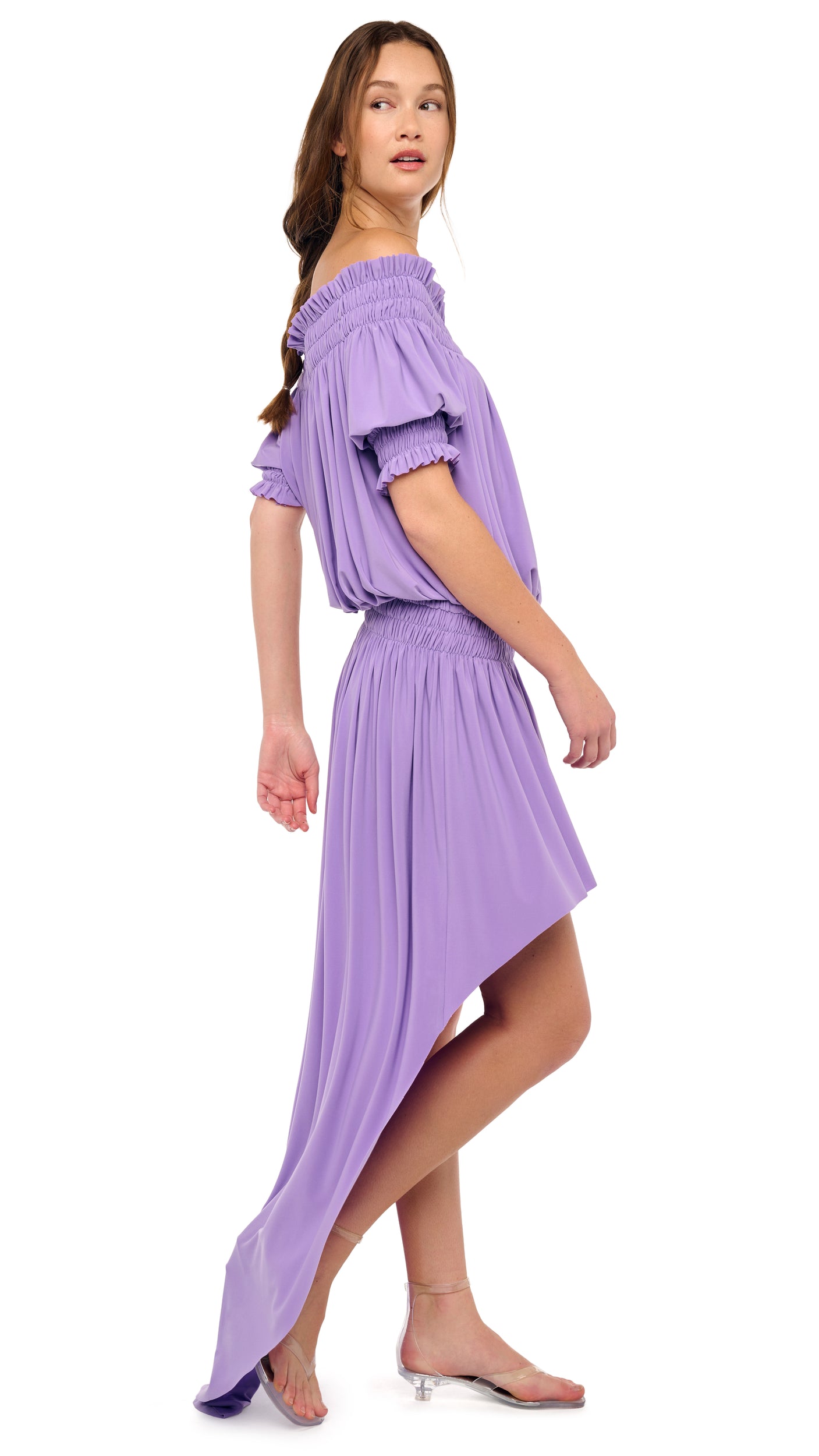 purple and pink prom dresses A-Line Sweetheart Neck Tulle Purple Long Prom Dress Formal Dresses US6 / Custom Color main image 0