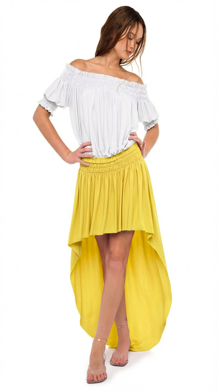 HI LOW PEASANT SKIRT #1