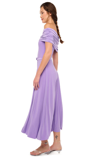 COWL HOODED FLARED DRESS #2 Thumbnail