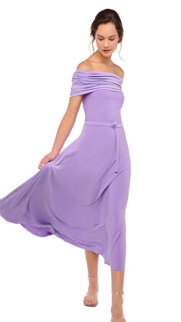 COWL HOODED FLARED DRESS #5