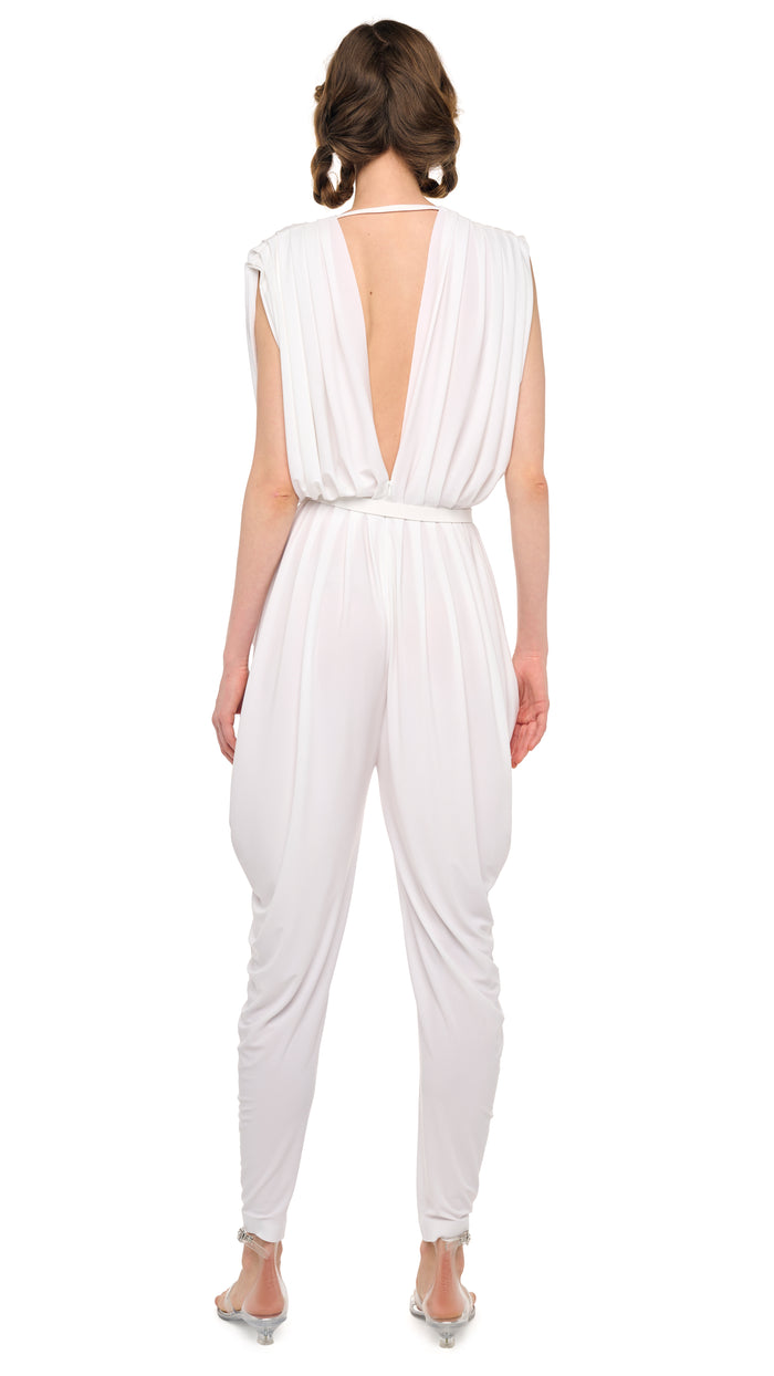 SQUARE SLEEVE WATERFALL JUMPSUIT #3