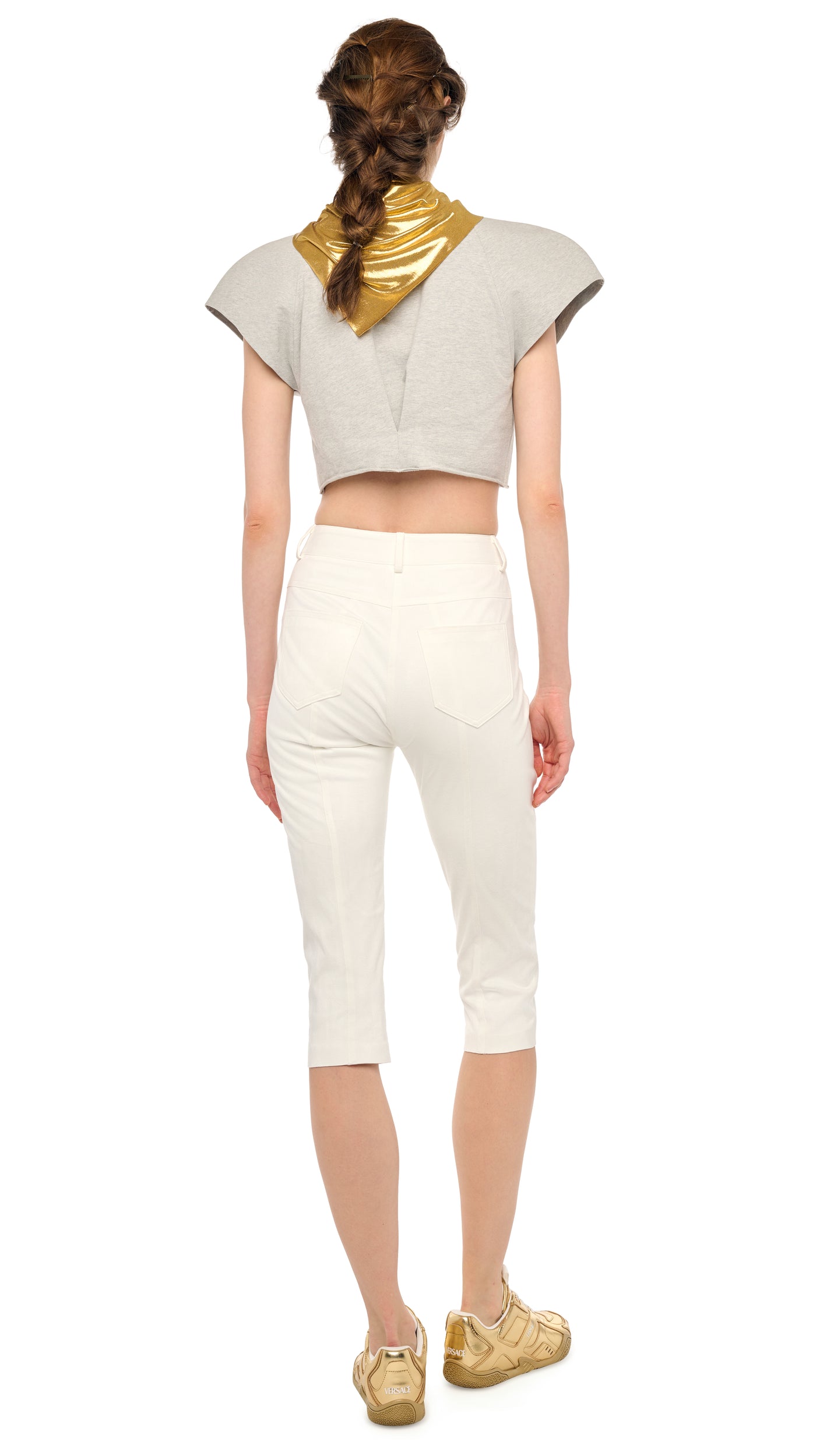 Norma Kamali Pedal Pusher Capri Pant in White