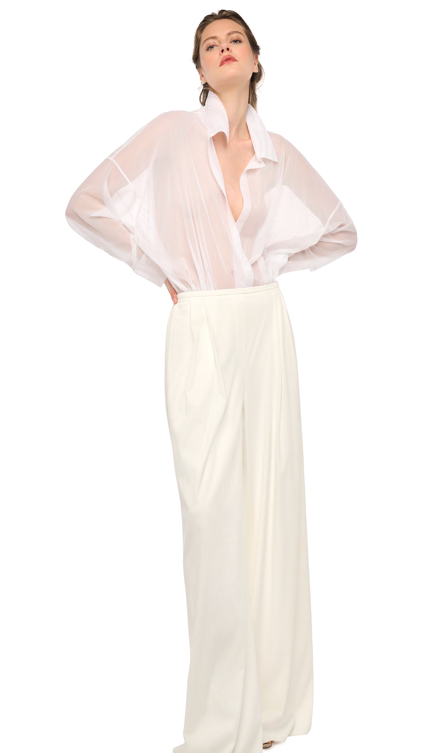 OVERSIZED NK BODYSUIT – Snow White – Norma Kamali