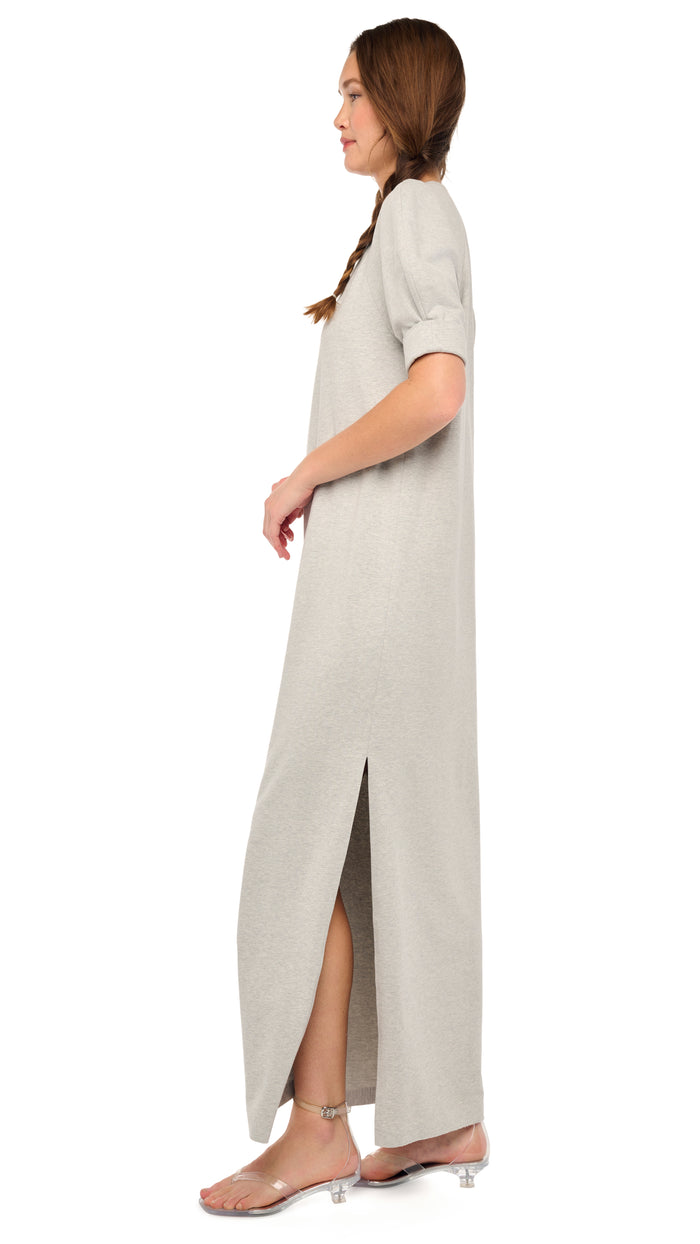 SHORT SLEEVE BOMBER 1980S LONG DRESS #2
