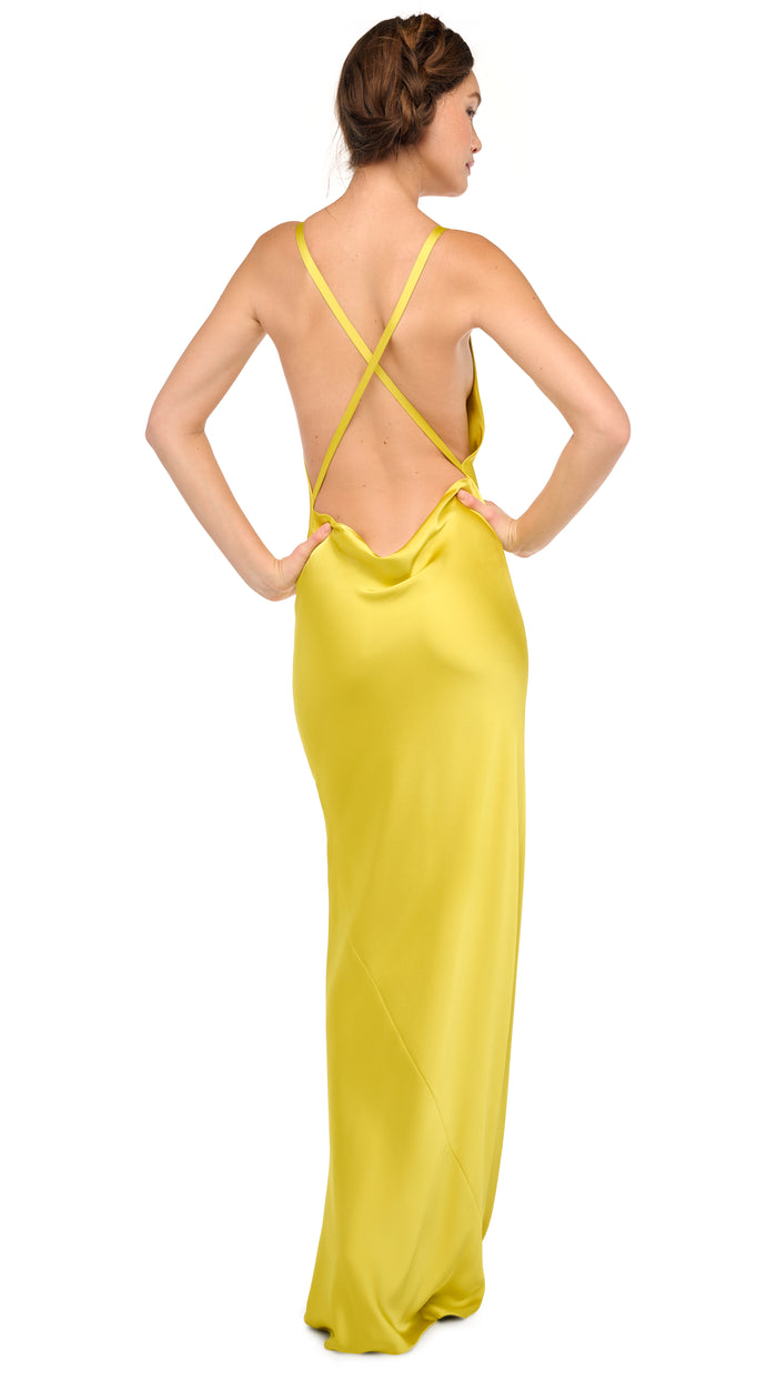 CROSS BACK BIAS GOWN #4