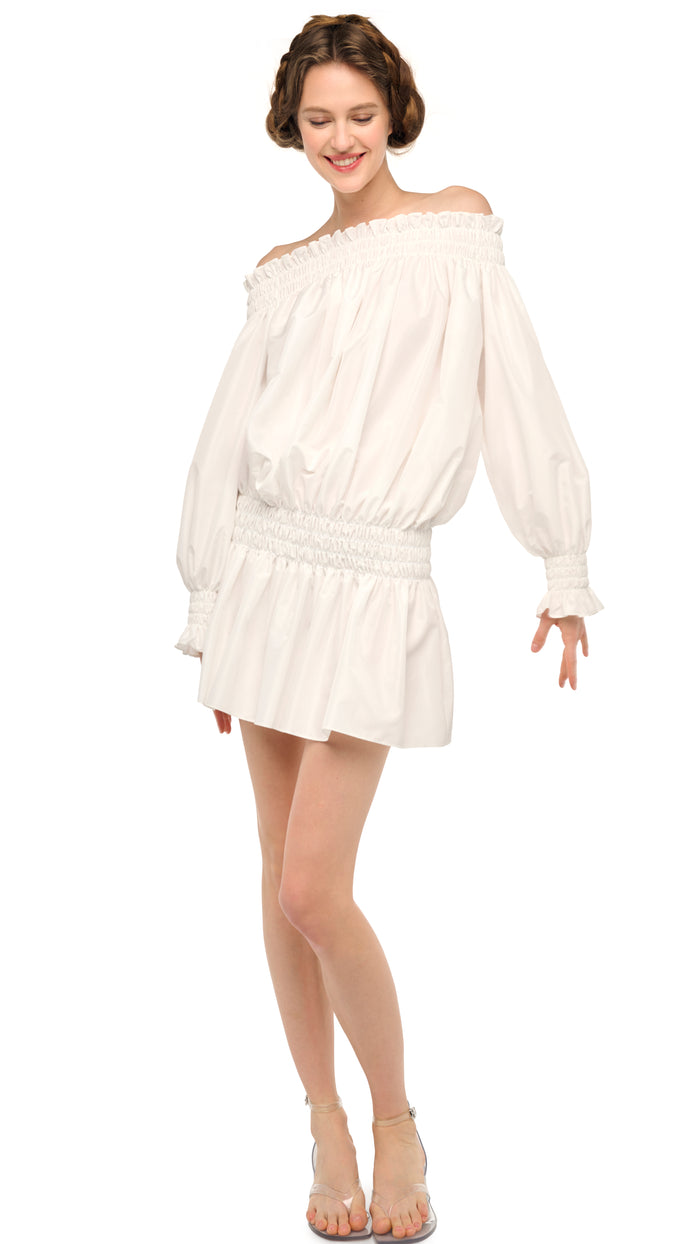 LONG SLEEVE PEASANT MINI DRESS #6