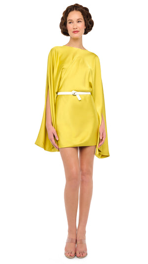 REVERSE OBIE MINI DRESS W/ LONG SLEEVE #4 Thumbnail