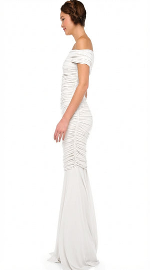 SLEEVELESS COWL NECK SIDE SHIRRED FISHTAIL GOWN #2 Thumbnail