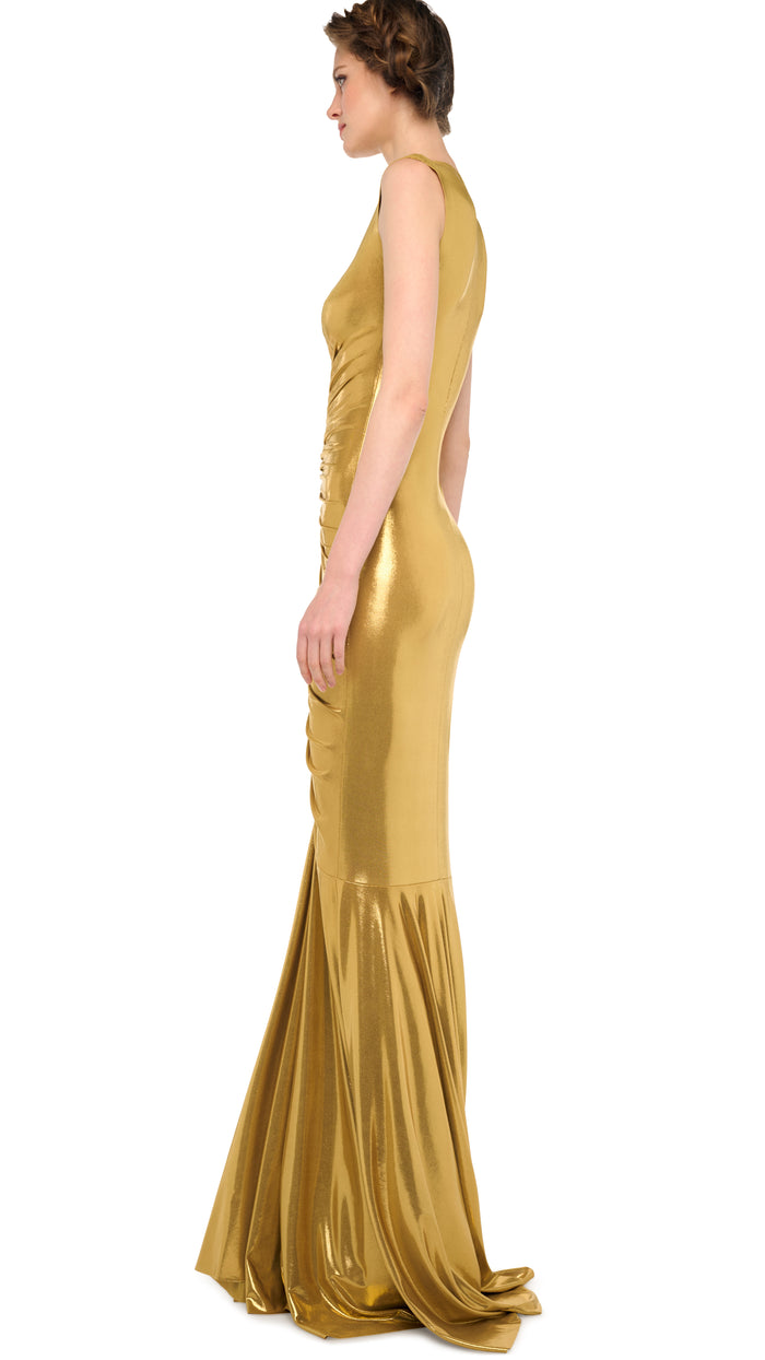 SHIRRED FRONT FISHTAIL GOWN #2