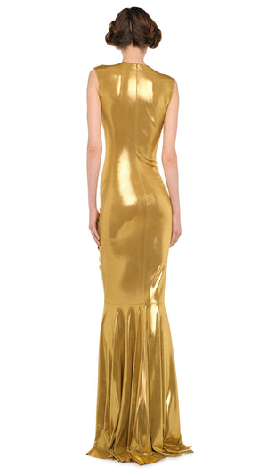 SHIRRED FRONT FISHTAIL GOWN #3 Thumbnail