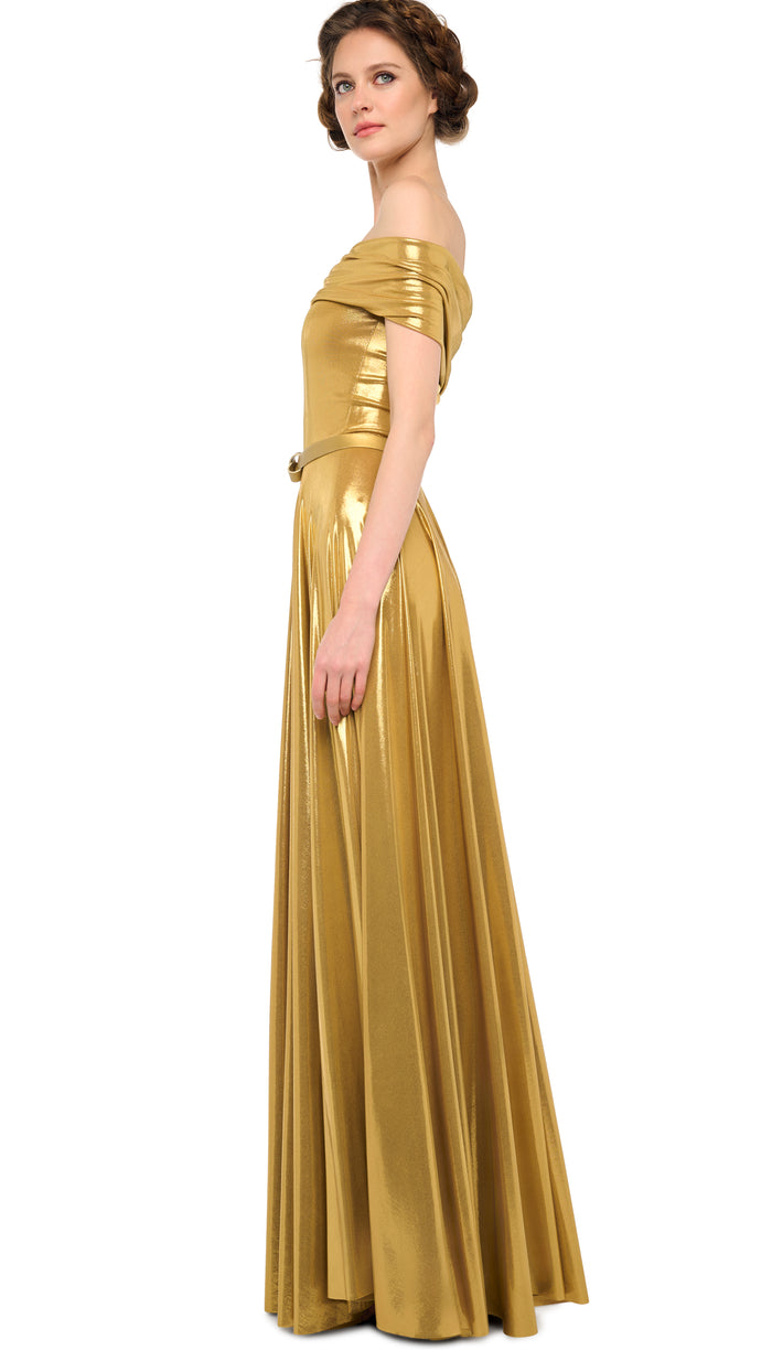COWL NECK FLARED GOWN #2