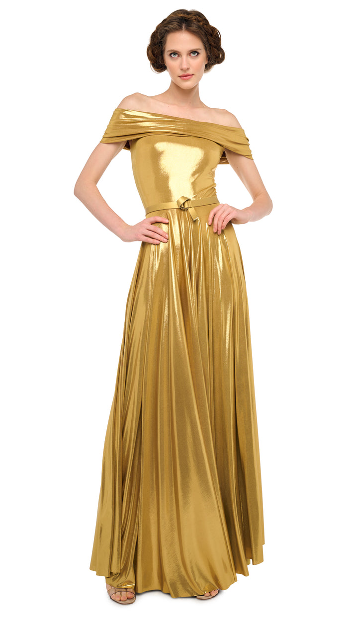 COWL NECK FLARED GOWN #7
