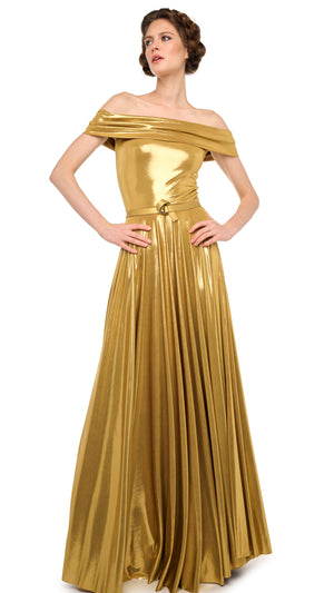 COWL NECK FLARED GOWN #1 Thumbnail