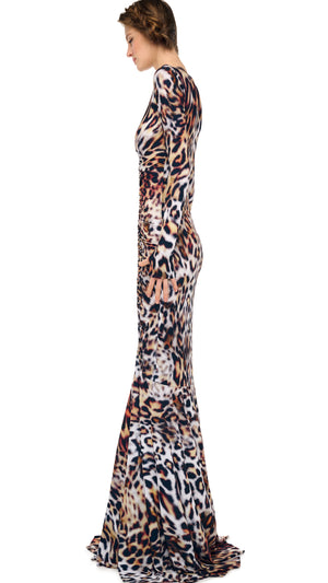 SHIRRED FRONT FISHTAIL GOWN #2 Thumbnail