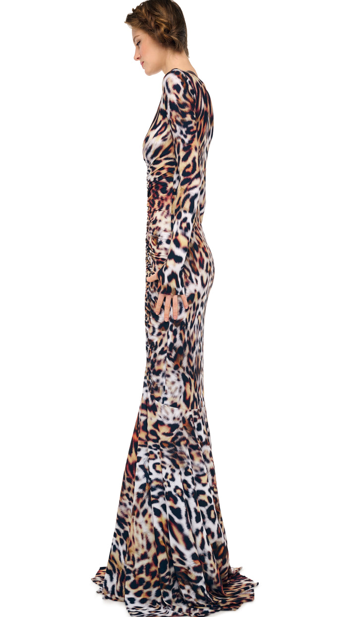 SHIRRED FRONT FISHTAIL GOWN #2