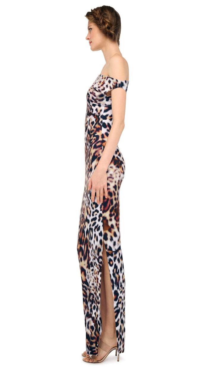 DROP SHOULDER FITTED GOWN #2