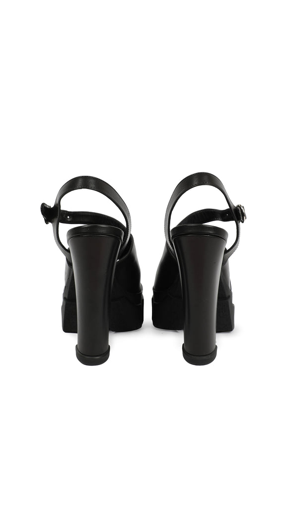 PRADA LUG SOLE ANKLE STRAP PLATFORM SANDAL – Black – Norma Kamali