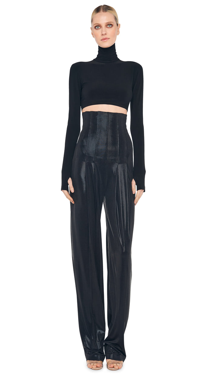 HIGH WAIST TAILORED PLEAT PANT #1